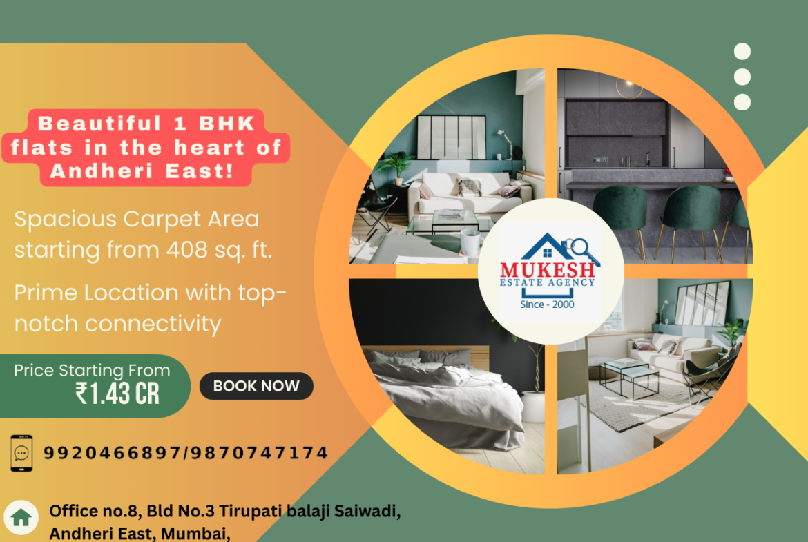 mukeshestateagency Best Real Estate Agent in Andheri East: Mukesh Estate Agency A Dream Home Awaits: 1 BHK Flat for Sale in Andheri East