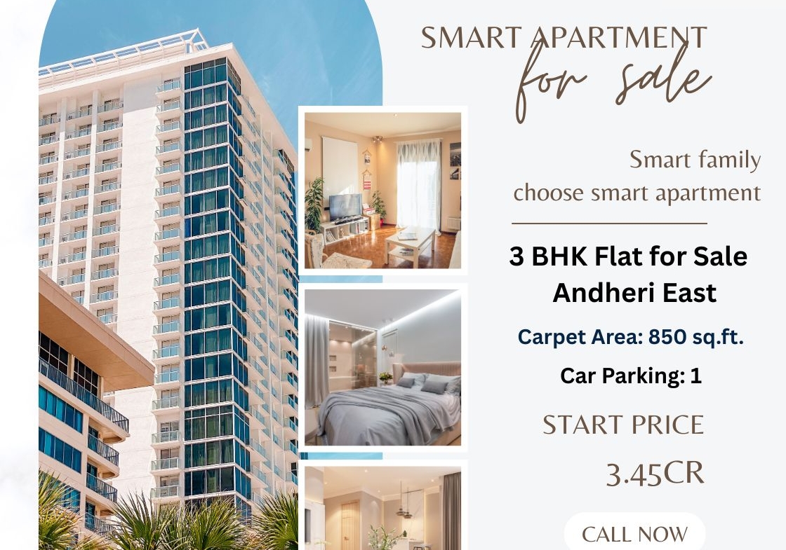 📐 Carpet Area: 850 sq.ft. 🏢 Floor: 4th 🚪 East/West Entry 🚗 Car Parking: 1 📍 Location: Sahar Road, Andheri (East) 💰 Price: ₹3.45 Cr 📞 For more details, contact us today! 📌 Don't miss this prime opportunity in a sought-after location! 📱 99204 66897 | 98707 47174 🌐 www.mukeshestateagency.in