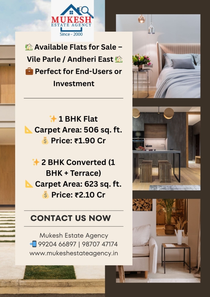 🏡 Available Flats for Sale – Vile Parle / Andheri East 🏡