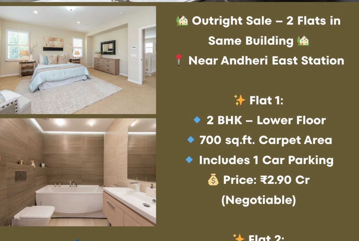 🏡 Outright Sale – 2 Flats in Same Building 🏡