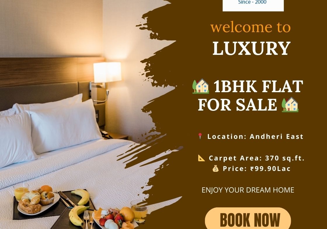 ✨ Exclusive 1 BHK Apartment – Near Mumbai International Airport ✨ 🏢 Unfurnished Smart Apartment | Newly Constructed | Prime Location ✅ 12-Storeyed Independent Building with Modern Amenities ✅ Rooftop Garden | Gym | Modular Kitchen | CCTV | Power Backup | Elevators | Grand Lobby ✅ Excellent Connectivity – Rail, Road & Metro 📍 Location: Aerovista, Chhatrapati Shivaji Maharaj Int’l Airport Rd, Chakala, Andheri (E) 📐 Area: 370 sq.ft. (RERA) 💰 Price: ₹99.90 Lacs 🚇 Accessibility: •⁠ ⁠Western Express Highway – 200 m •⁠ ⁠Metro Station – 5 mins •⁠ ⁠Domestic & International Airport (T2) – 10 mins •⁠ ⁠Andheri Railway Station – 10 mins •⁠ ⁠D Mart & Four Care Hospital – 10 mins 📞 Contact Mukesh Estate Agency 📲 99204 66897 | 98707 47174