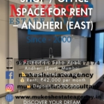 🏢 Shop / Office Space for Rent – Andheri (East) 📍 Location: Sahar Road, Andheri (East), Mumbai 📐 Carpet Area: 290 sq.ft. 💰 Rent: ₹42,000 per month 🔒 Deposit: ₹2,00,000 ✨ Property Highlights: Ideal for office, retail, or service business Located on main Sahar Road with good visibility Easy access to Andheri Station, Metro, and Airport Well-maintained commercial premises Ample footfall and prime business location 📅 Inspection: By prior notice (1 hour before visit) 📞 Contact Mukesh Estate Agency 📞 Contact: Mukesh Estate Agency 📲 99204 66897 | 98707 47174 🌐 www.mukeshestateagency.in