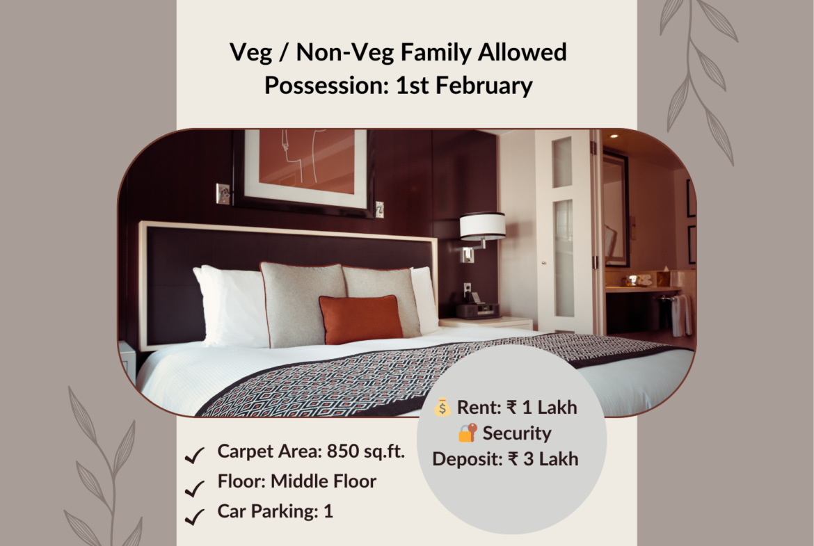 Mukesh Estate Agency Andheri East🏠 AVAILABLE FOR RENT – 3 BHK FLAT 🏠 📍 Near Andheri Station, Andheri (East) ✨ Property Details: ▪️ 3 BHK Apartment ▪️ Carpet Area: 850 sq.ft. ▪️ Floor: Middle Floor ▪️ Entry: East / West ▪️ Car Parking: 1 ▪️ Veg / Non-Veg Family Allowed 💰 Rent: ₹ 1 Lakh 🔐 Security Deposit: ₹ 3 Lakh 📆 Possession: 1st February 📍 Location Advantages: ✅ Close to Andheri Railway Station ✅ Excellent connectivity ✅ Prime residential locality 🔍 Inspection: 1 Hour Prior Notice Required ——————————————— 📞 Contact: Mukesh Estate Agency 📲 99204 66897 | 98707 47174 ——————————————— #AndheriEast #3BHKForRent