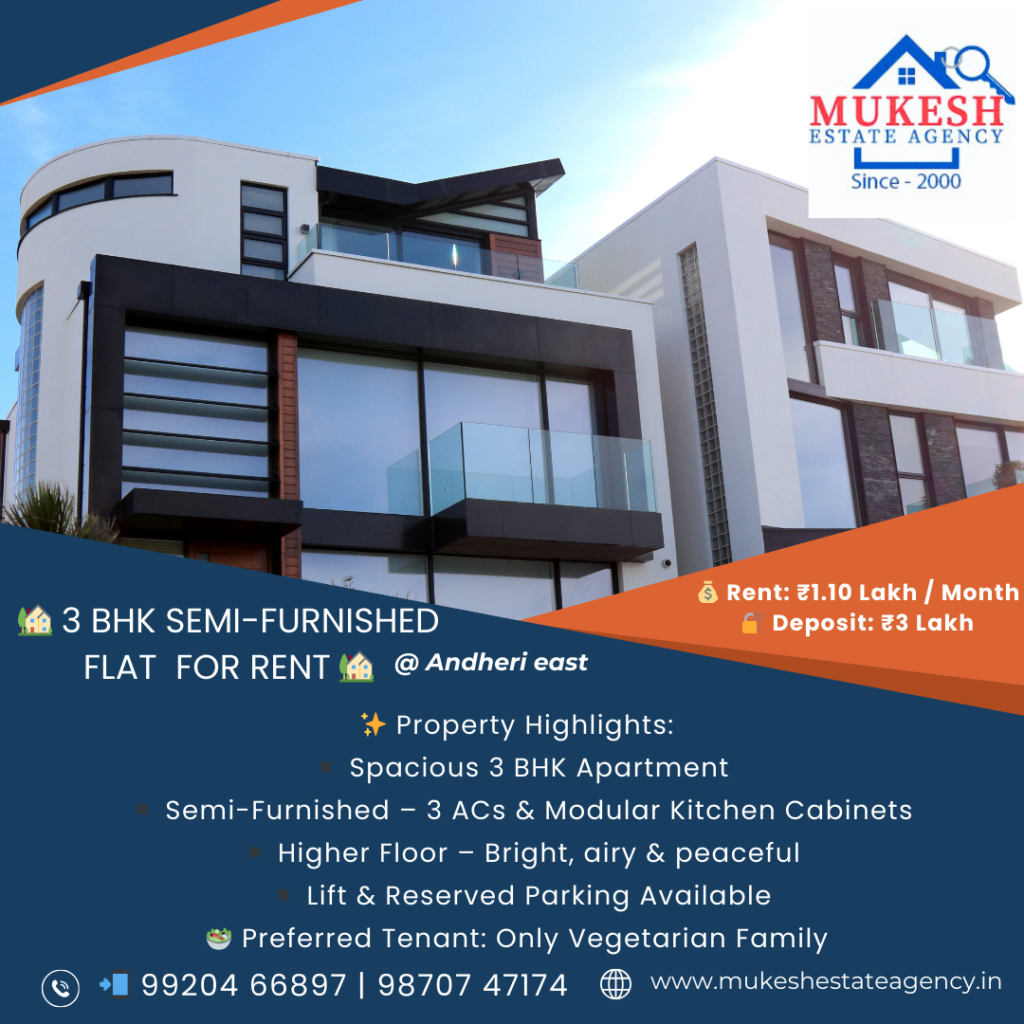 #AndheriEast
#LuxuryHomesMumbai
#EcoLiving
#PremiumApartments
#2BHK #3BHK #JodiFlats
#MumbaiRealEstate
#MukeshEstateAgency