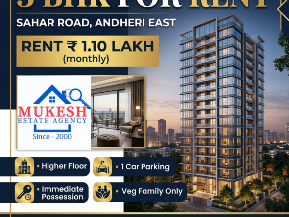 🤝 Mukesh Estate Agency 📲 99204 66897 | 98707 47174 3bhk flat at andheri east