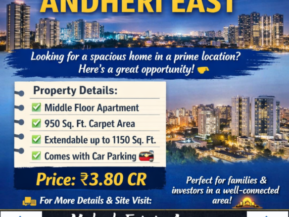 📞 For More Details & Site Visit: 🤝 Mukesh Estate Agency 📲 99204 66897 | 98707 47174 👉 DM now to grab this deal before it’s gone! 💯 #AndheriEast #MumbaiRealEstate #ResaleFlat #PropertyForSale #OutrightDeal #LuxuryLiving #DreamHome #MumbaiProperties #RealEstateIndia #HomeBuyers #PropertyInvestment #FlatsForSale #CarpetArea #PremiumProperty #InvestmentOpportunity #HouseHunting #MumbaiHomes #RealEstateLife #MukeshEstateAgency #PropertyDeal
