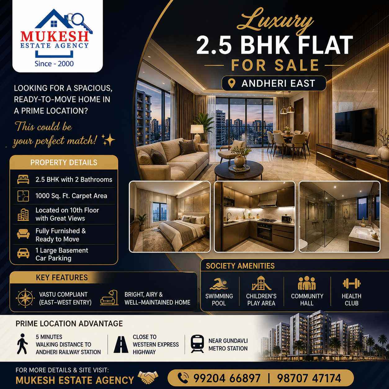 🤝 Mukesh Estate Agency 📲 99204 66897 | 98707 47174