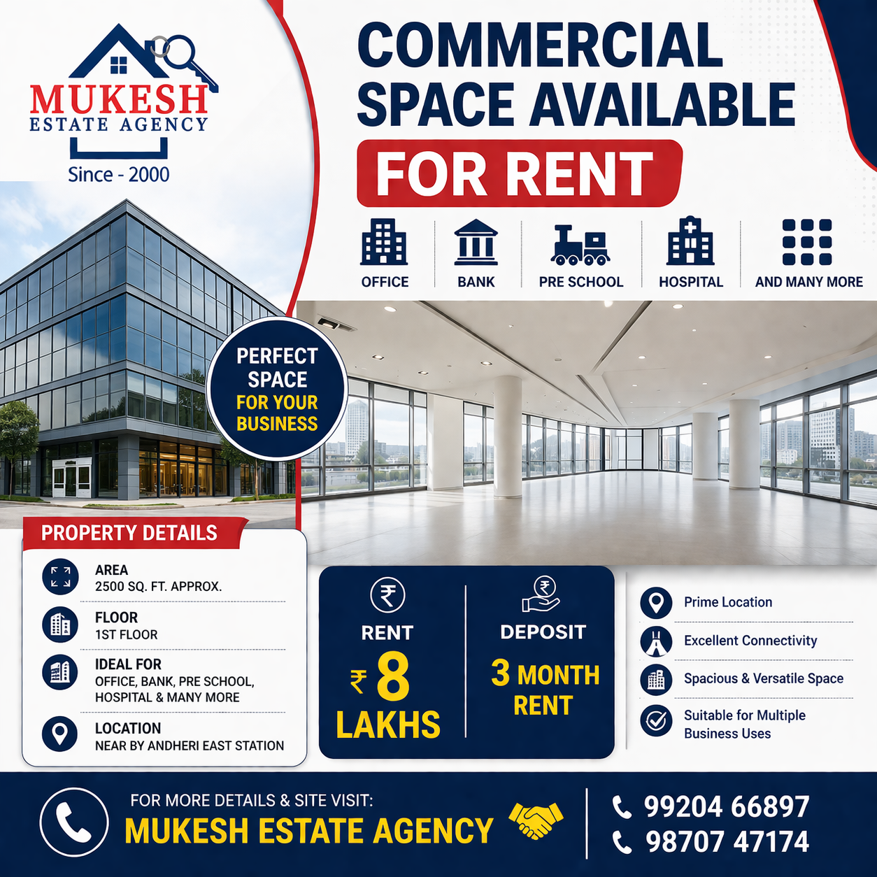 🤝 Mukesh Estate Agency 📲 99204 66897 | 98707 47174