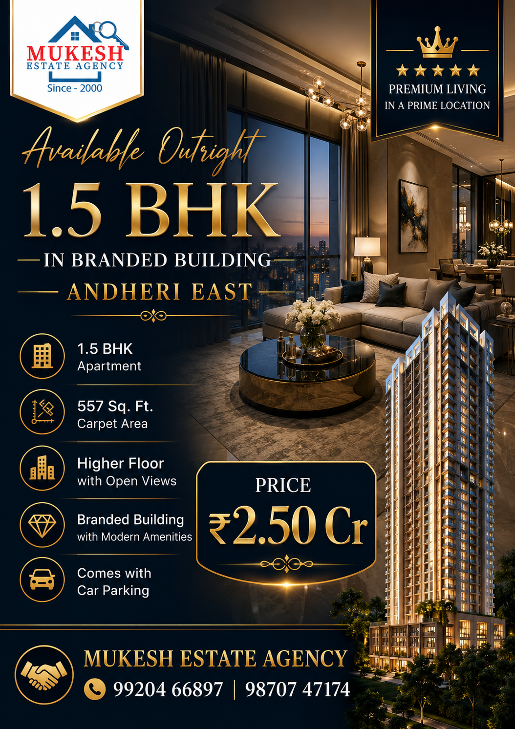 Looking for a spacious home in a prime Mumbai location? Here’s a great opportunity for you! mukesh estate agency